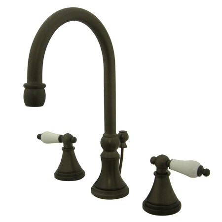 Kingston Brass 8" Widespread Bathroom Faucet, Oil Rubbed Bronze KS2985PL